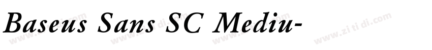Baseus Sans SC Mediu字体转换